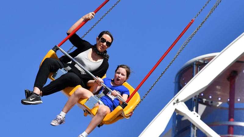 Patrons enjoying a ride at the Queensland Royal Exhibition Show