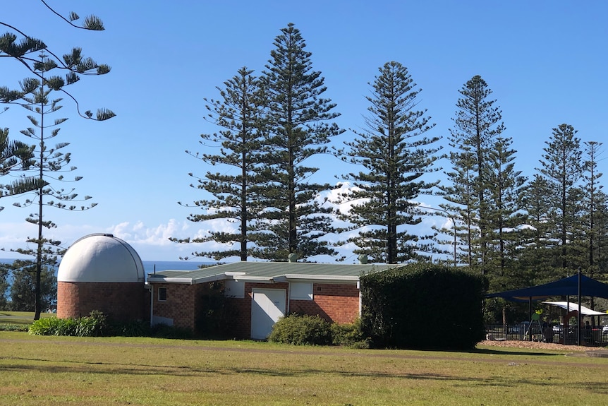 An observatory with a dome roof