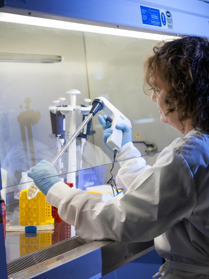 Professor of Immunology Sonja Marshall-Gradisnik in the lab