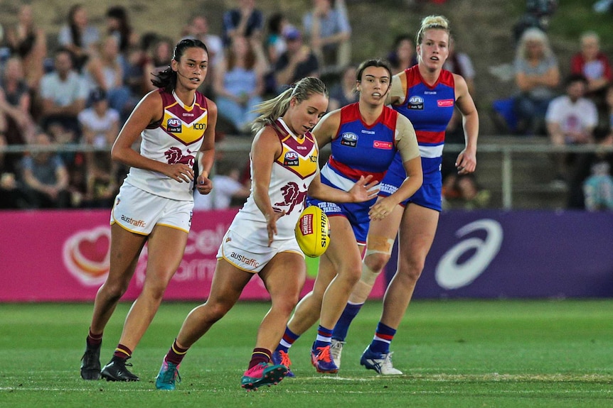 Women playing AFL.