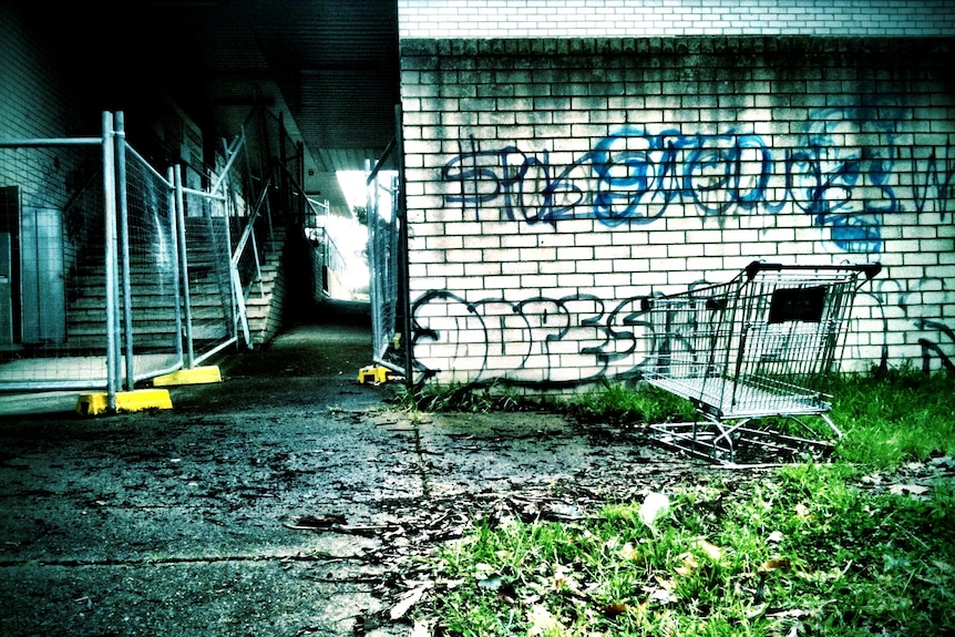 Derelict: The Giralang shopping centre has been vacant for about eight years.