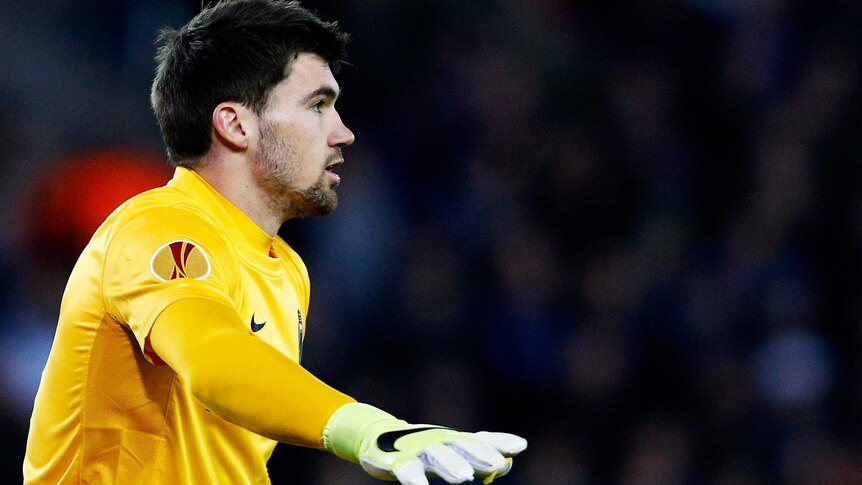Mat Ryan commands the area for Club Brugge