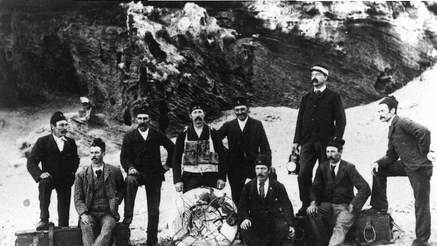 Port Macdonnell's rocket crew - 1900