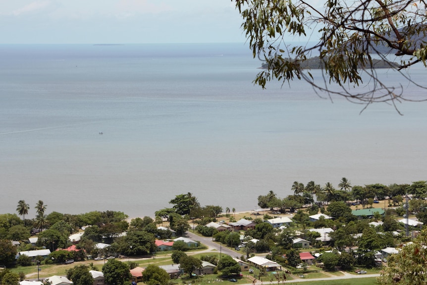 A town in the distance from a lookout