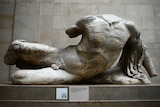 Sculpture of Greek river god Ilissos, part of the Elgin Marbles