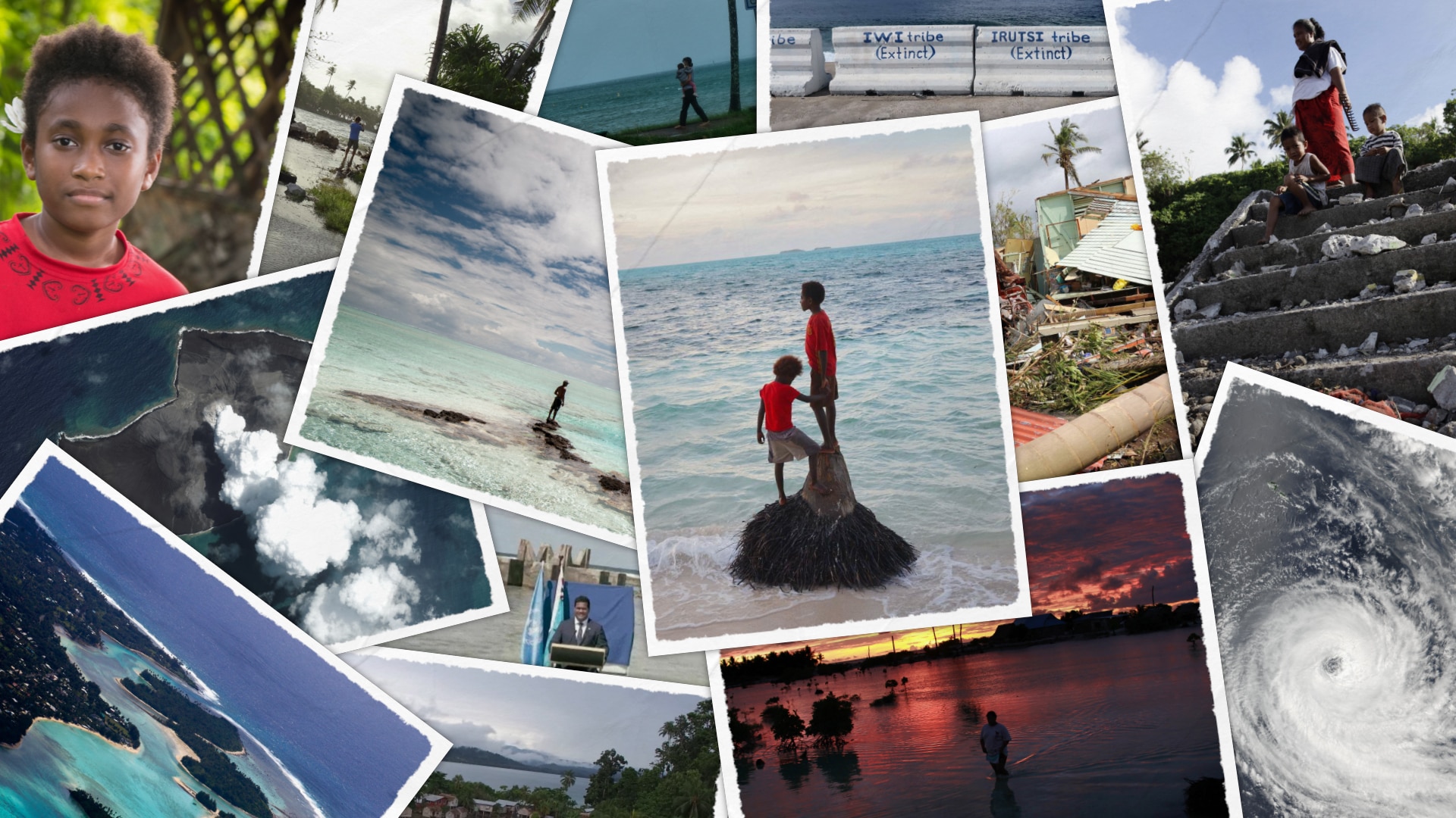 Piles of postcards from across the Pacific all sitting on top of one another.