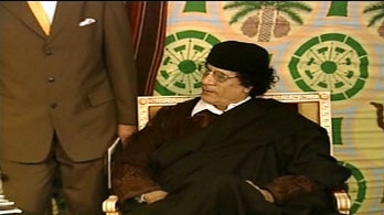 Libyan leader Moamar Khaddafi
