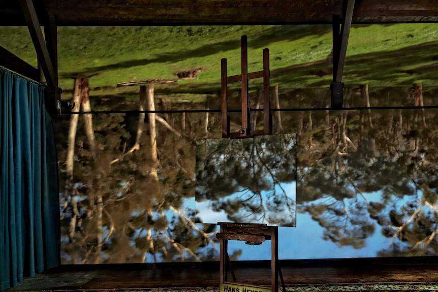 Robyn Stacey's image of Hans Heysen's studio, created using camera obscura technique