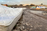 A mattress and other rubbish has been dumped on this land in Truganina