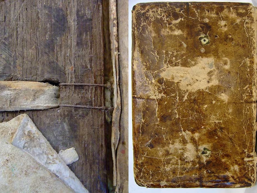 14th century Psalter board and cover
