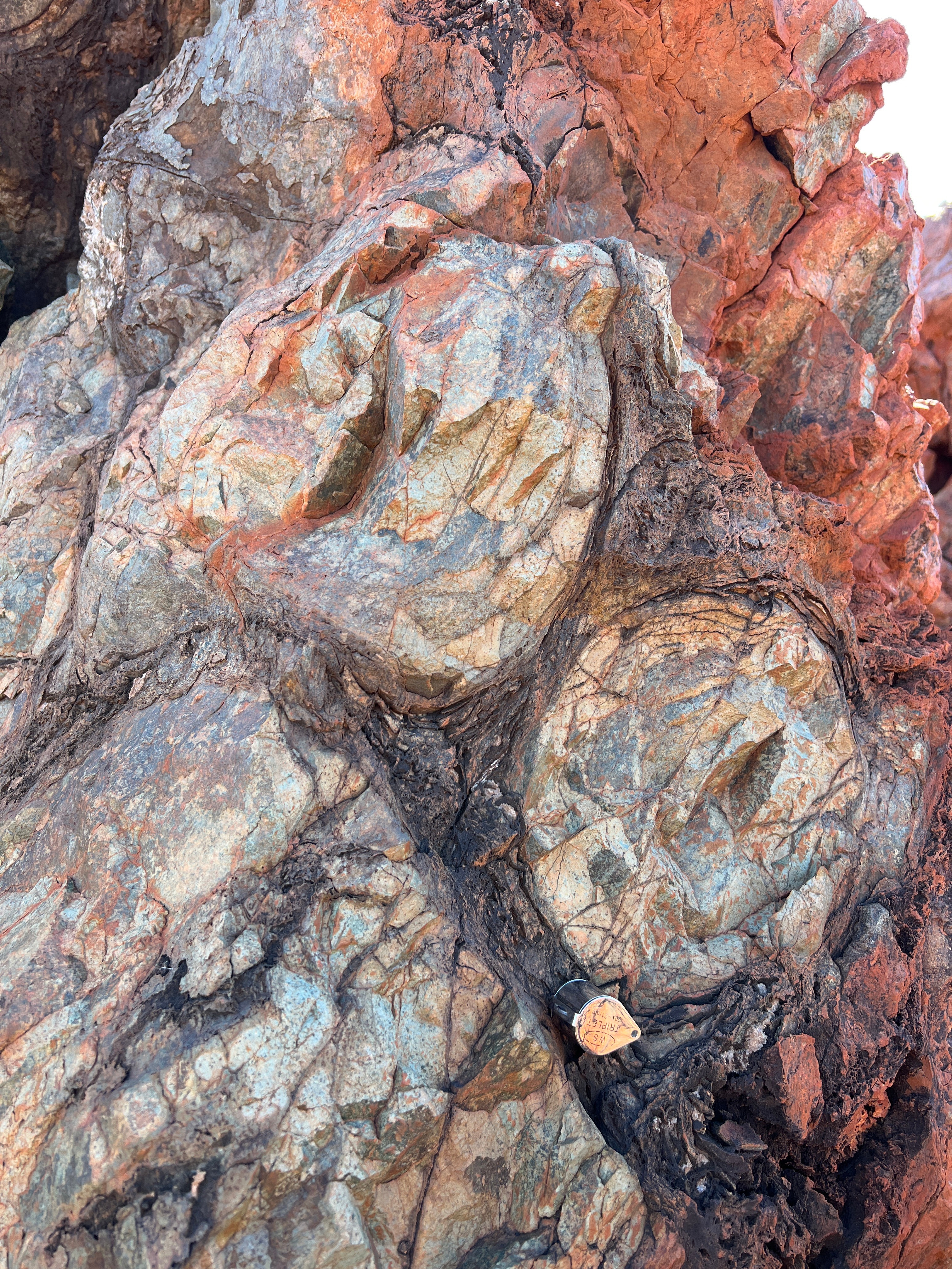 Rock formations on the asteroid impact