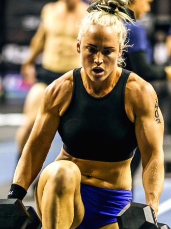 Elite functional fitness athlete Jess Coughlan competes at the 2019 CrossFit Down Under Championship.