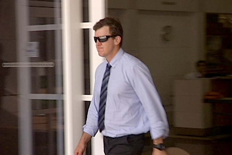 Peter Maley walking out of the Northern Territory Supreme Court building