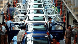 Car assembly line in China
