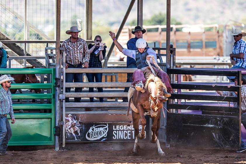 Mount Isa Rodeo School student Jordan Iker