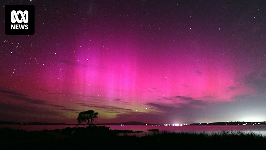Aurora Australis lights up Victorian skies in rare display that delights  dairy farmers and golfers - ABC News