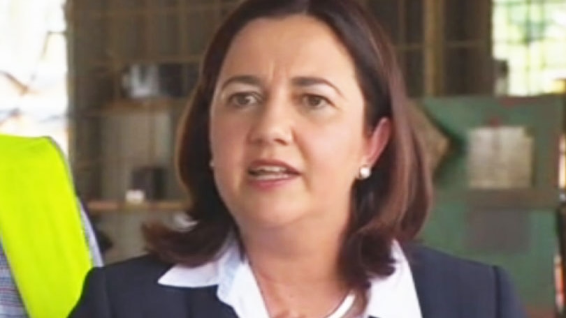 Labor leader Annastacia Palaszczuk speaking to the media at Ipswich, west of Brisbane