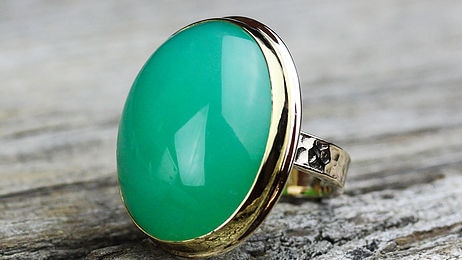 Green gem from central Queensland set in gold