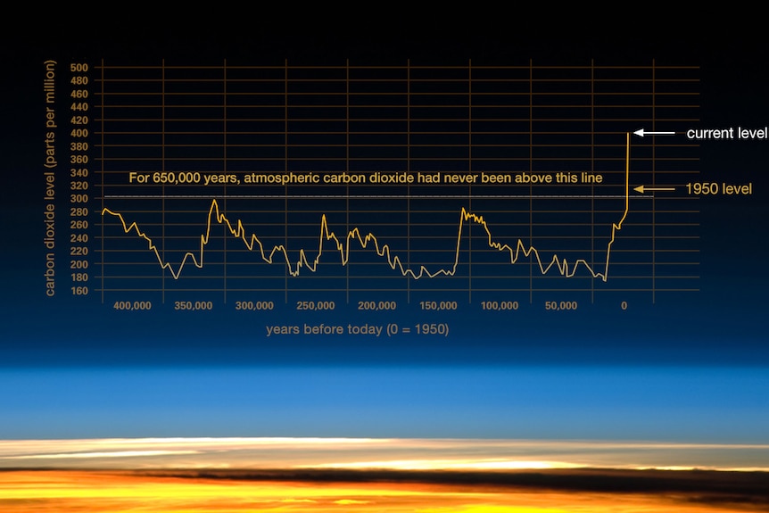 Graph of carbon dioxide levels