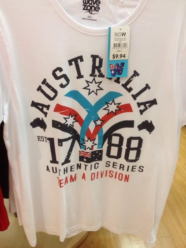 Australia Day shirt on sale in Big W