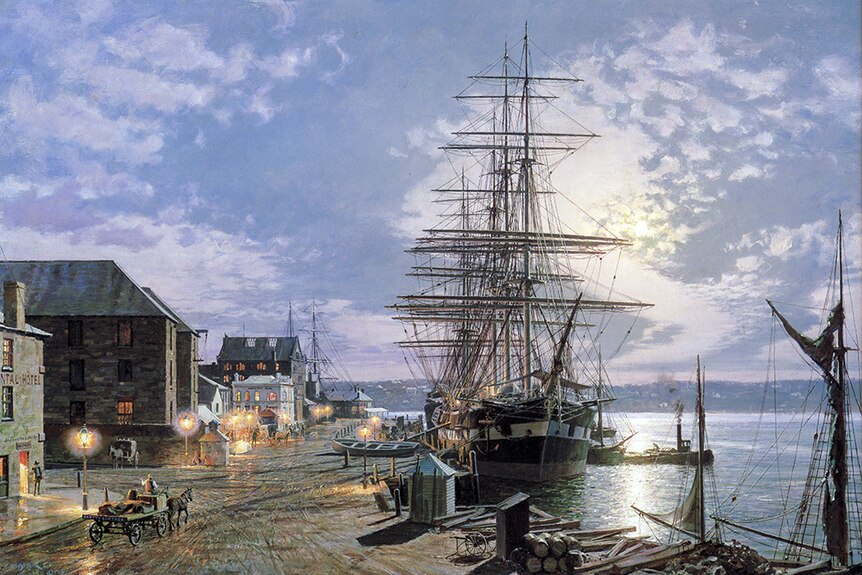 A painting by artist John Stobart imagines how Sydney Harbour was in 1872.