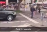 Street in Munich where people flee attack.