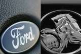 Ford logo (left) and Holden logo (right)