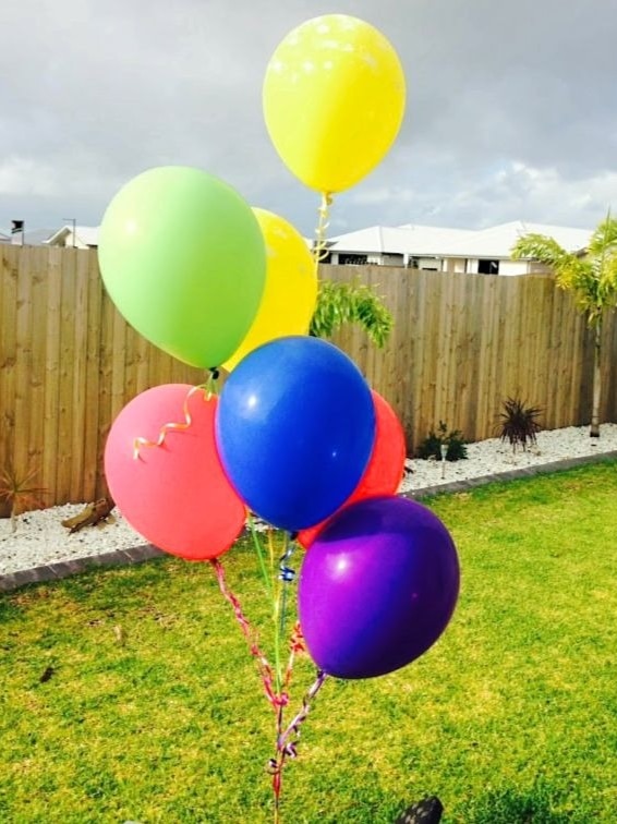 rainbow balloons