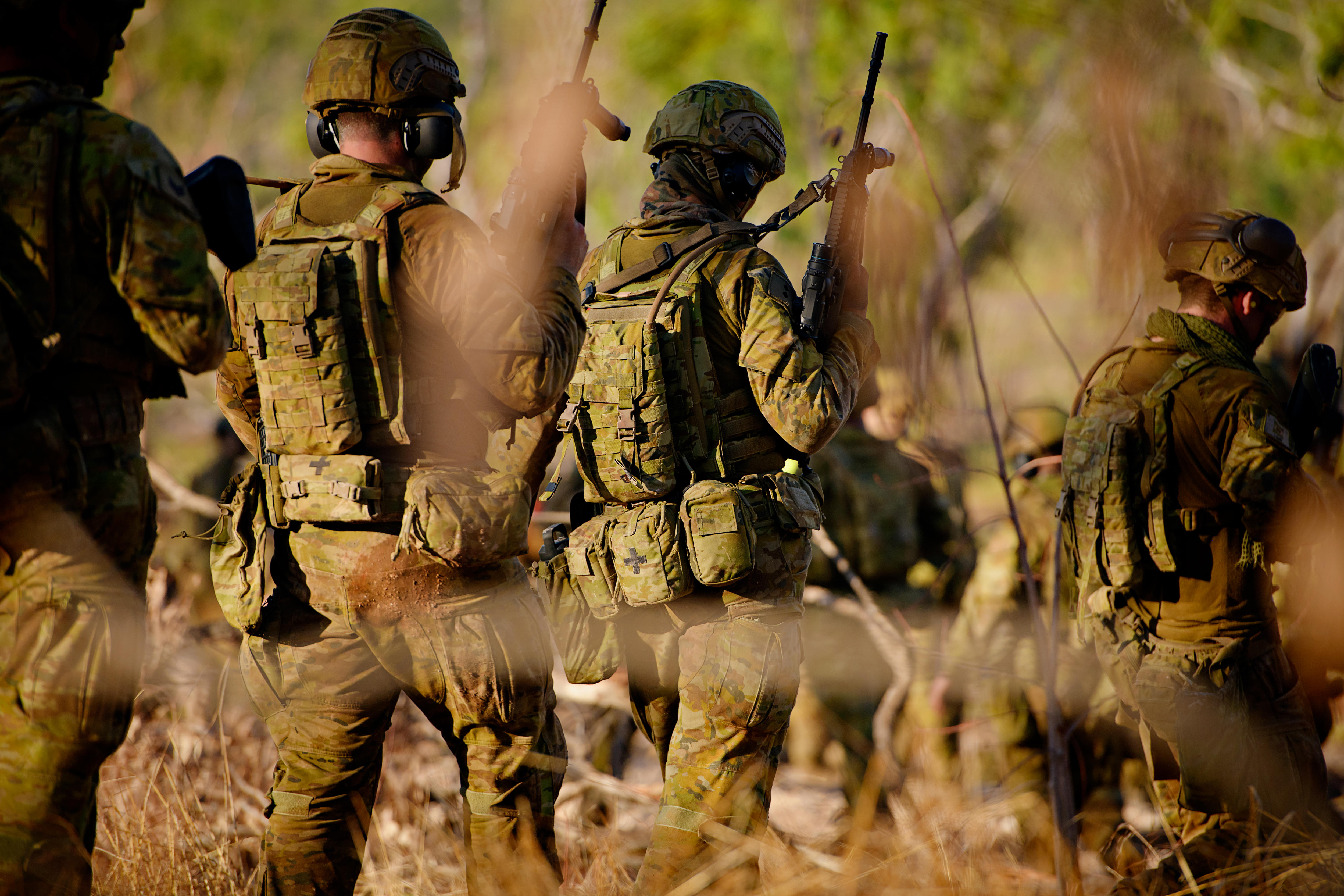 Soldiers in uniform.