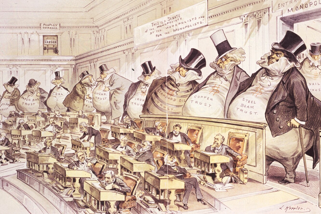 A cartoon of a senate in action.