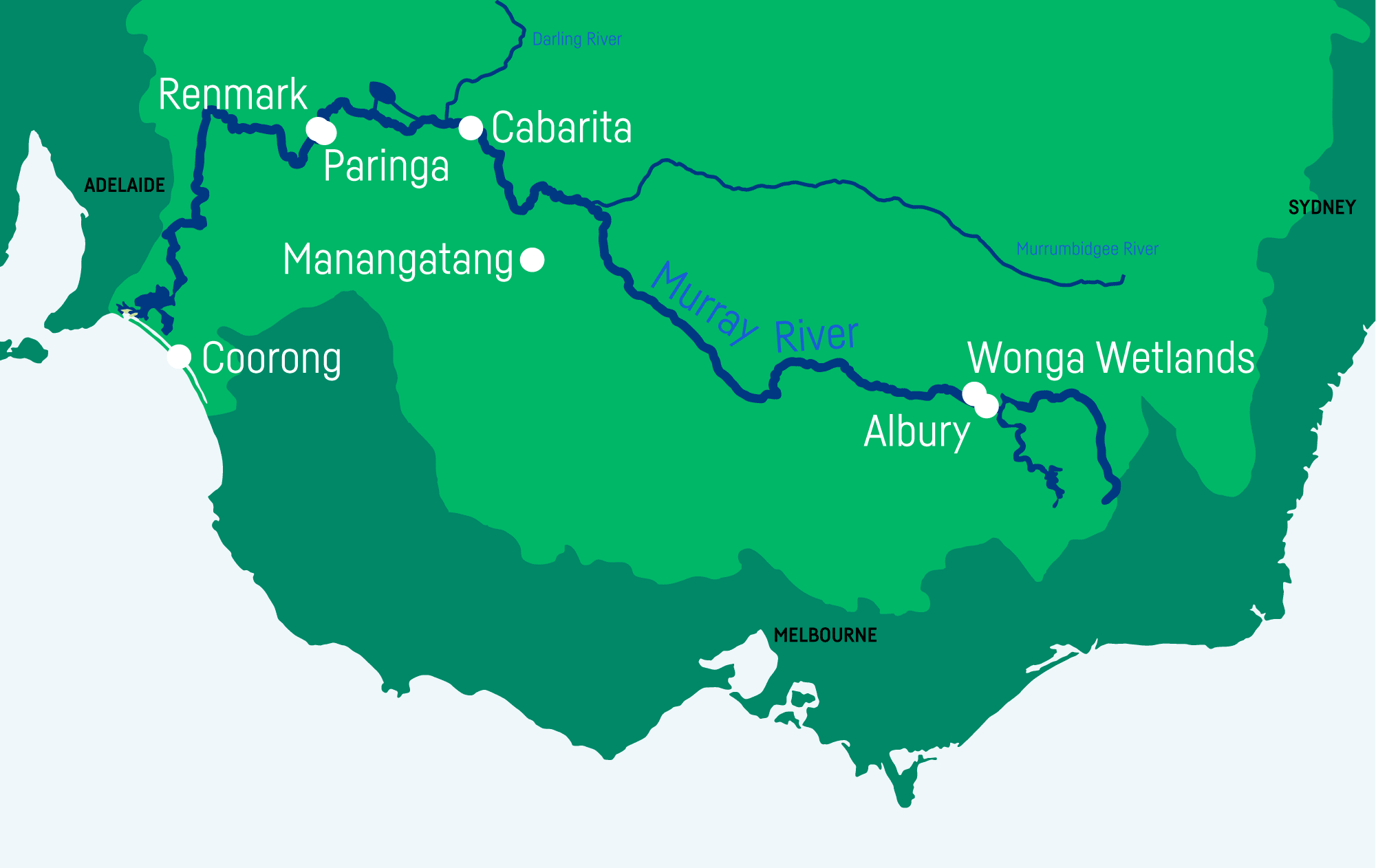 Река муррей на карте 