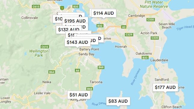 Airbnb rentals in Hobart