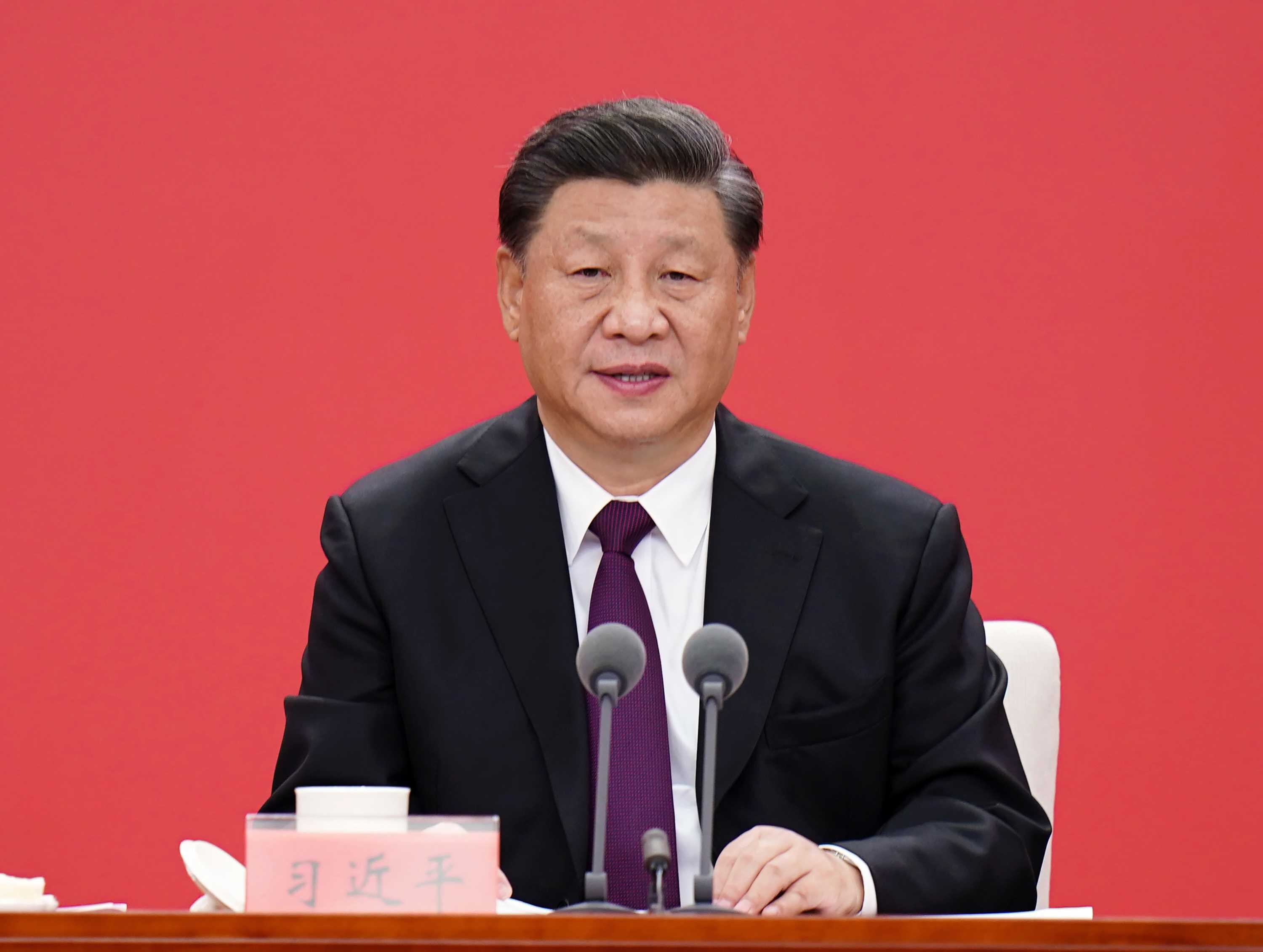 Chinese President Xi Jinping speaks during an event.