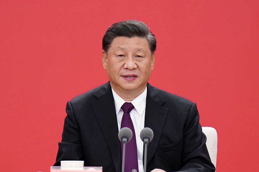 Chinese President Xi Jinping speaks during an event.