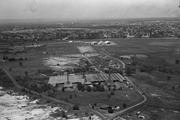 Maylands Brickworks and Maylands Aerodrome from the air