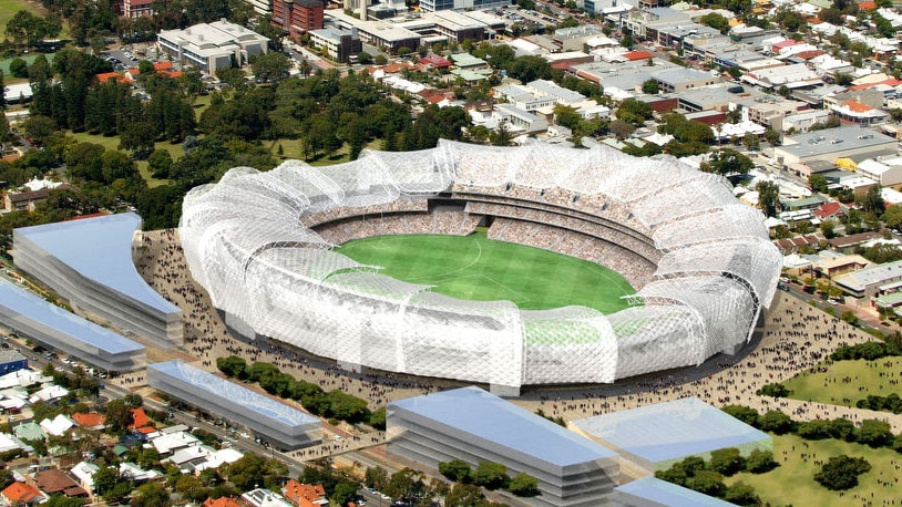 The first AFL game will be played in 2014, but the stadium will not be fully completed until 2016.