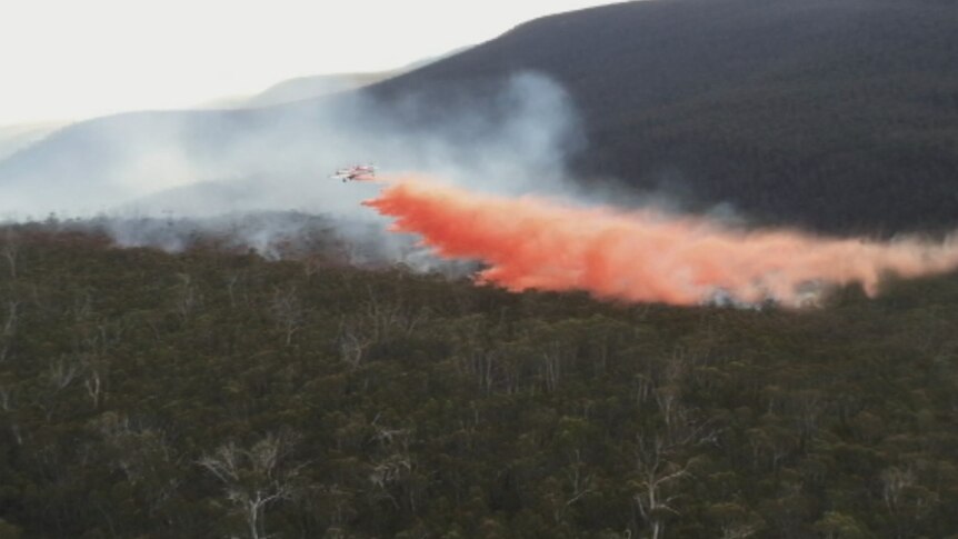 Water bombing aircraft at Mount Clear