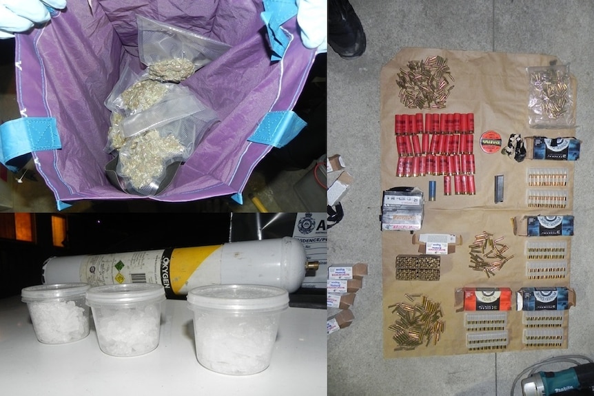 Ice, cannabis and more than 700 rounds of ammunition