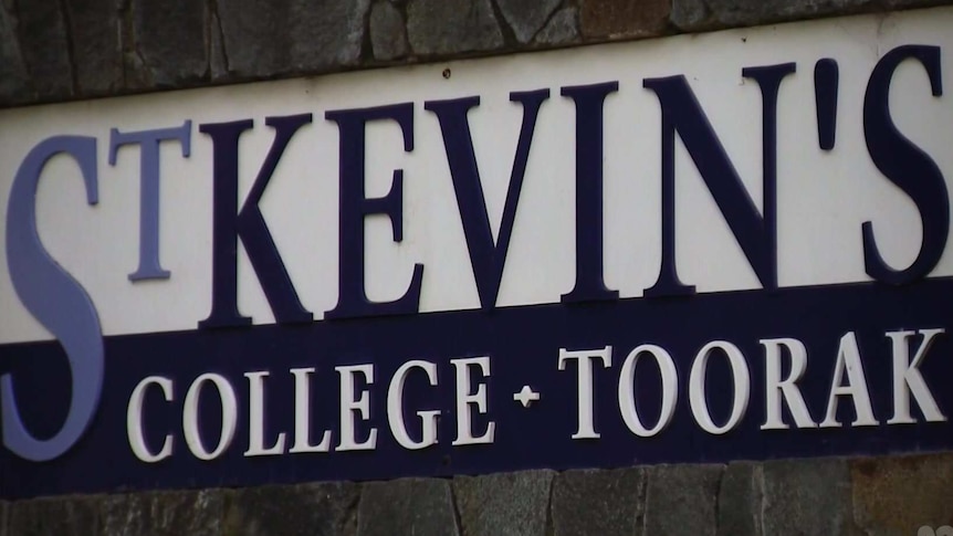 A sign reads St Kevin's College, Toorak.