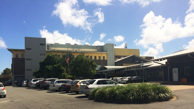 Cars parked at the Tweed Heads Hospital.