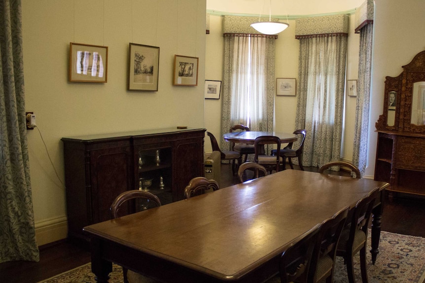 The former ground floor parlour, now a meeting room at the National Trust office.