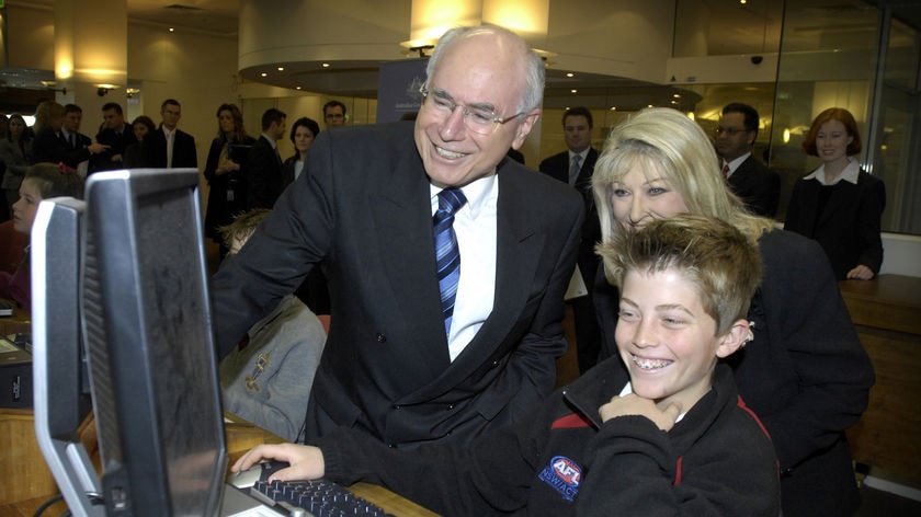 John Howard and Helen Coonan announced the free internet filter earlier this month. (File photo)