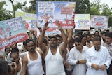 Activists rally for an investigation into the Vyapam scandal