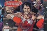 Justin Trudeau on the cover of a Marvel comic book