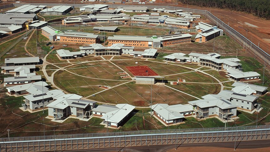 Aerial view of jail facility at Holtze, near Darwin.
