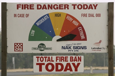 There is a total fire ban across Victoria today.