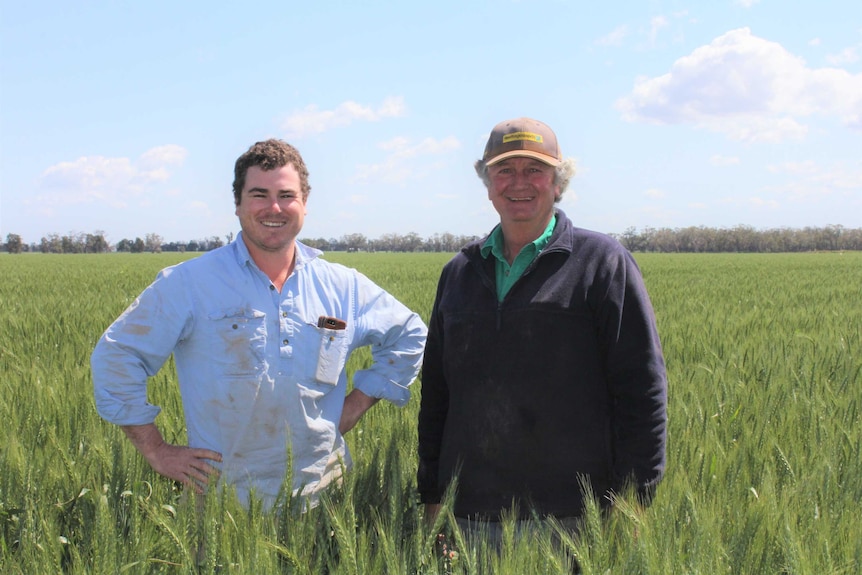 Farmers Harley Crawford and Andy Campbell