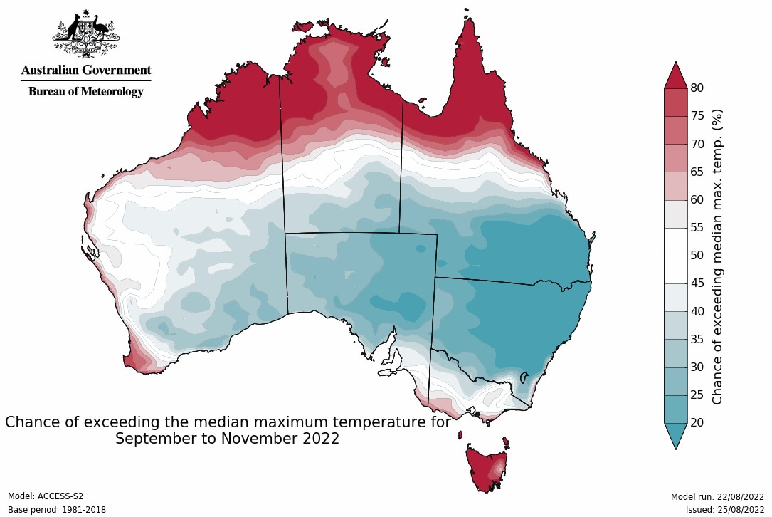 BOM's latest outlook signals soggy spring weather for eastern Australia