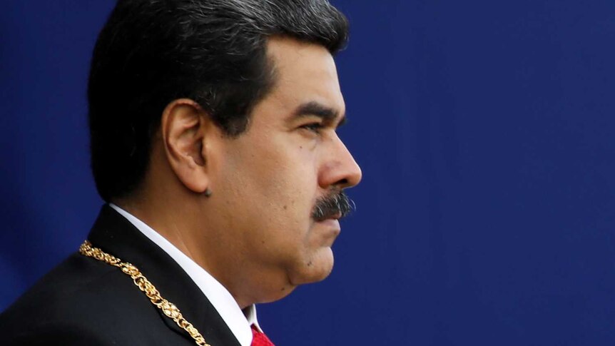 A profile photo of Venezuelan President Nicolas Maduro.