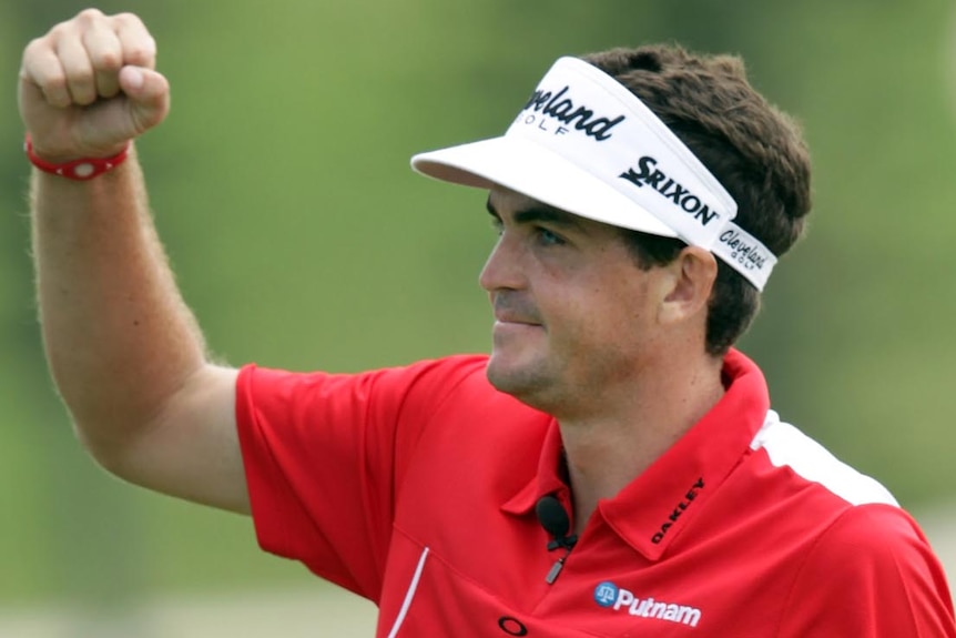 Still in front ... Keegan Bradley ground out a 2-under-par third round (file photo)